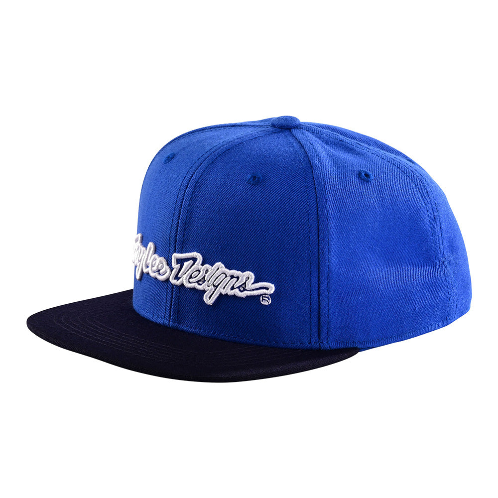 TLD Snapback Hat Signature Blue / White Blue  /  White