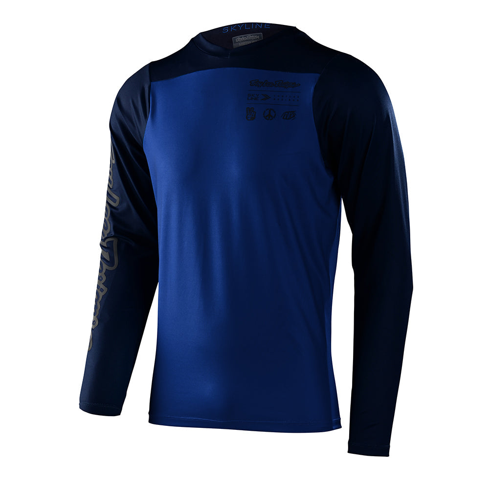 Troy Lee Skyline Long Sleeve Chill Jersey Mono True Blue