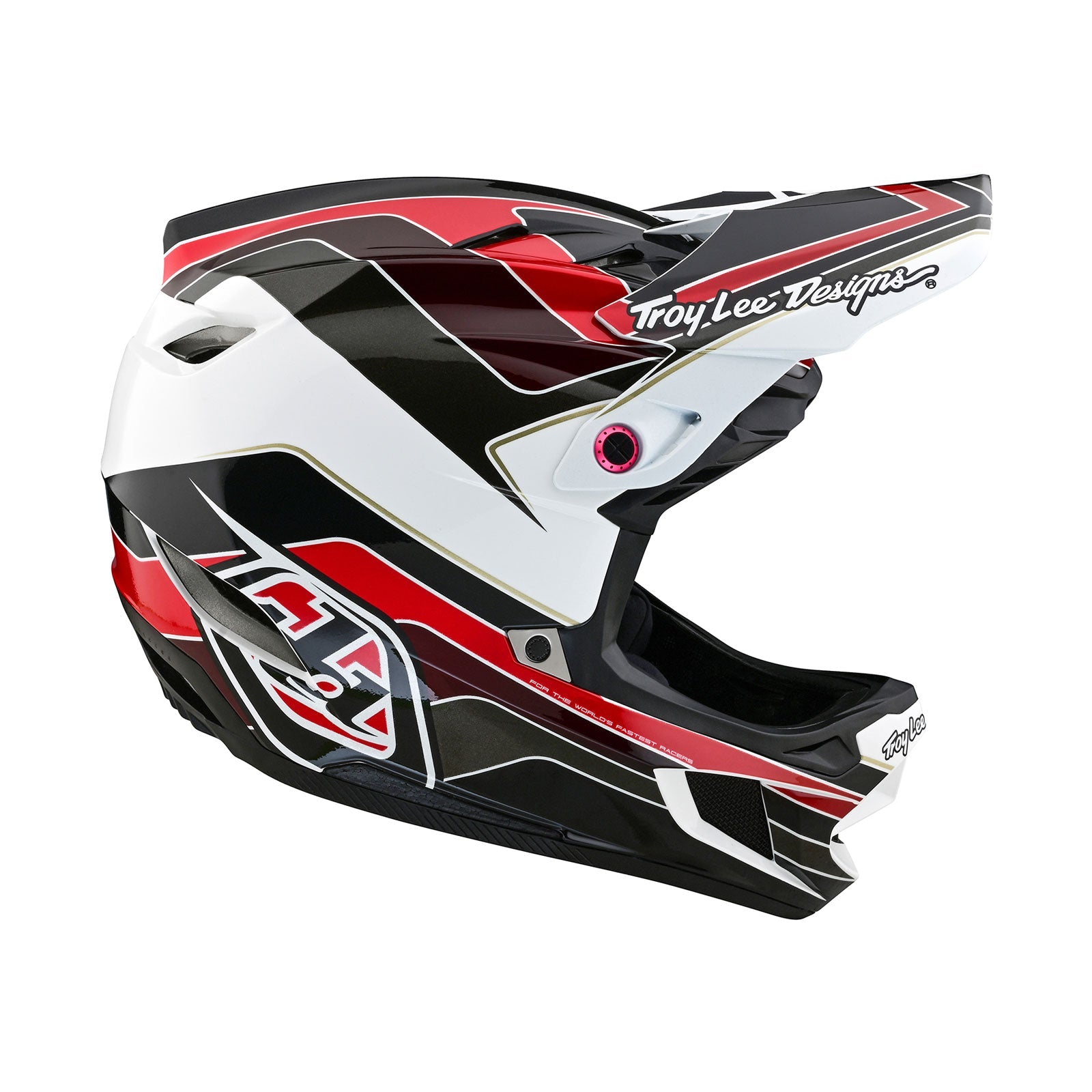 TLD D4 Polyacrylite Helmet W/MIPS Block Charcoal / Red