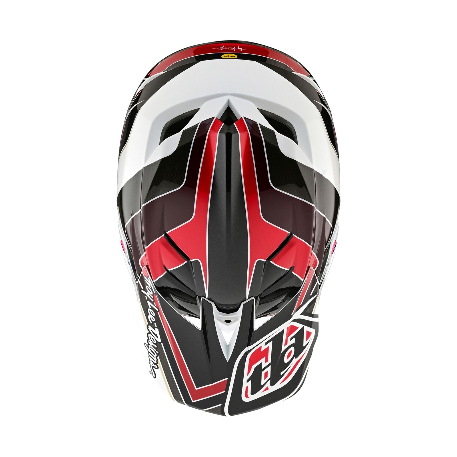 TLD D4 Polyacrylite Helmet W/MIPS Block Charcoal / Red