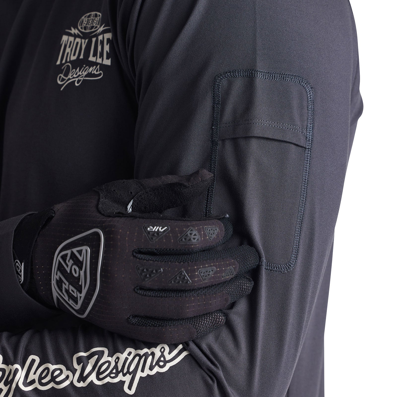 Troy Lee Ruckus Long Sleeve Ride Tee Bolts Carbon