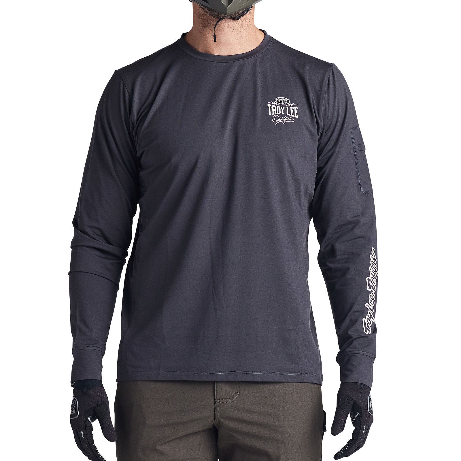 Troy Lee Ruckus Long Sleeve Ride Tee Bolts Carbon