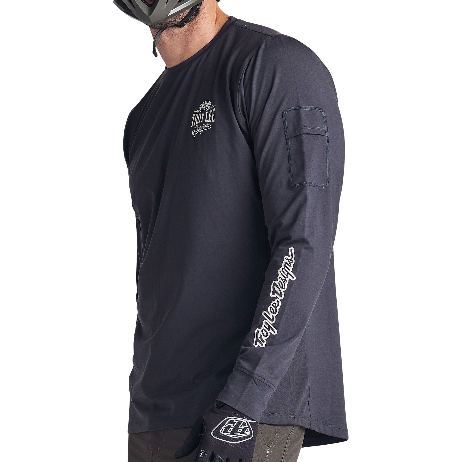 Troy Lee Ruckus Long Sleeve Ride Tee Bolts Carbon
