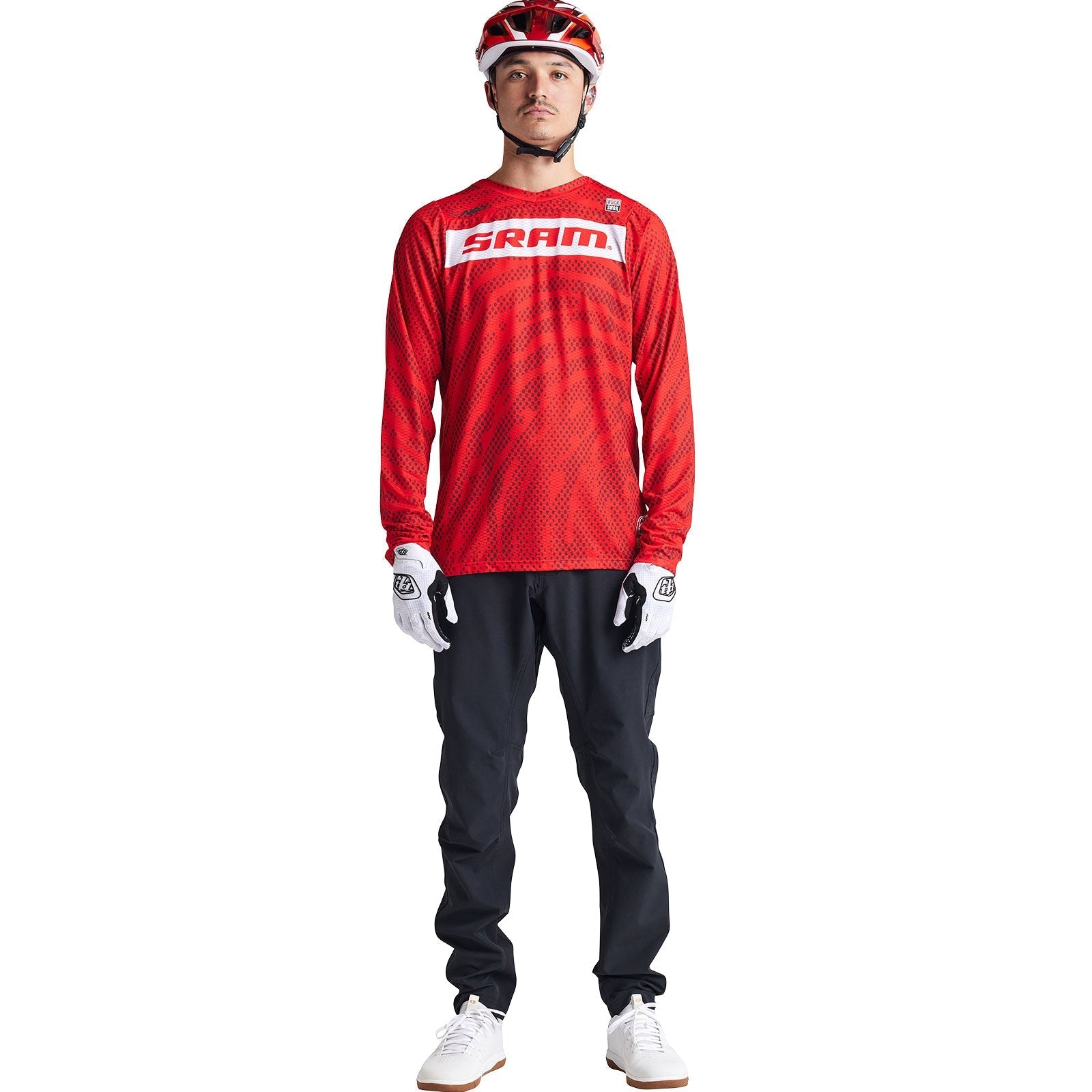 Troy Lee Skyline Air LS Jersey SRAM Roots Fiery Red