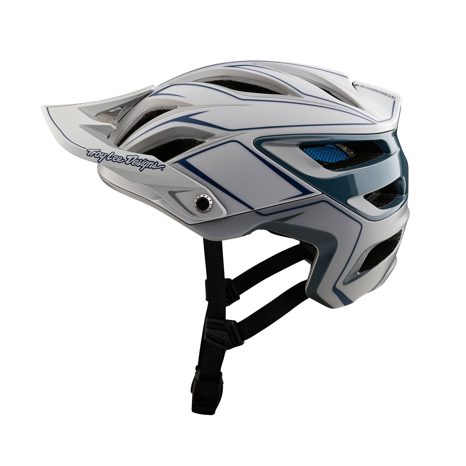 TLD A3 Helmet W/MIPS Uno Pinstripe Light Grey