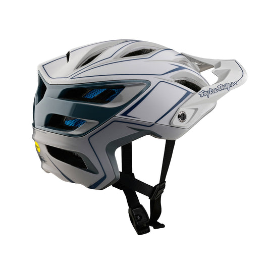 TLD A3 Helmet W/MIPS Uno Pinstripe Light Grey