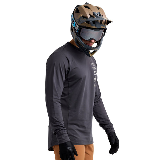 TLD Ruckus Long Sleeve Ride Tee Destroy Carbon