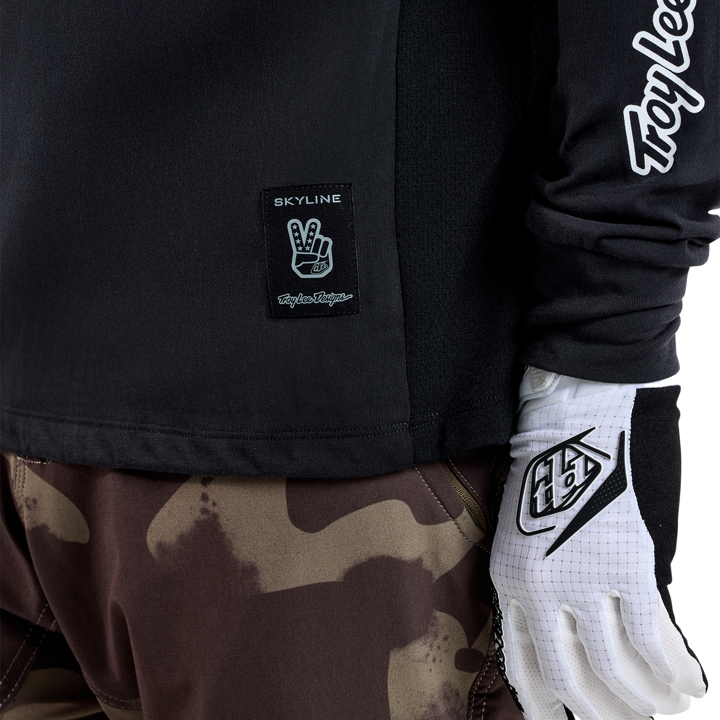 TLD Skyline Long Sleeve Ride Tee Signature Black