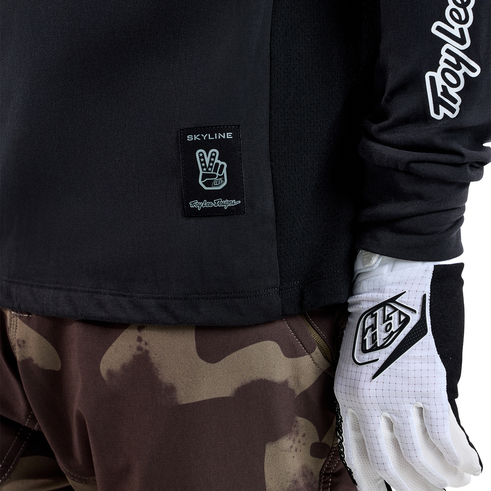 TLD Skyline Long Sleeve Ride Tee Signature Black
