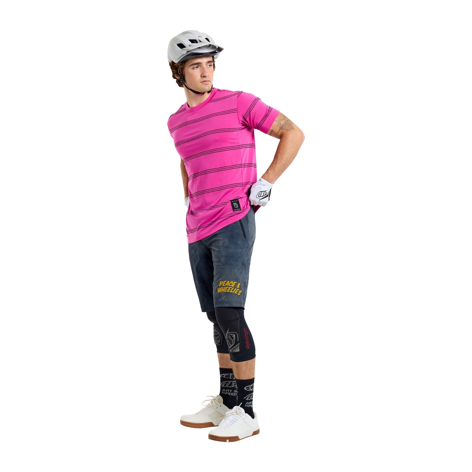 TLD Skyline Short Sleeve Ride Tee Washed Out Party Pink