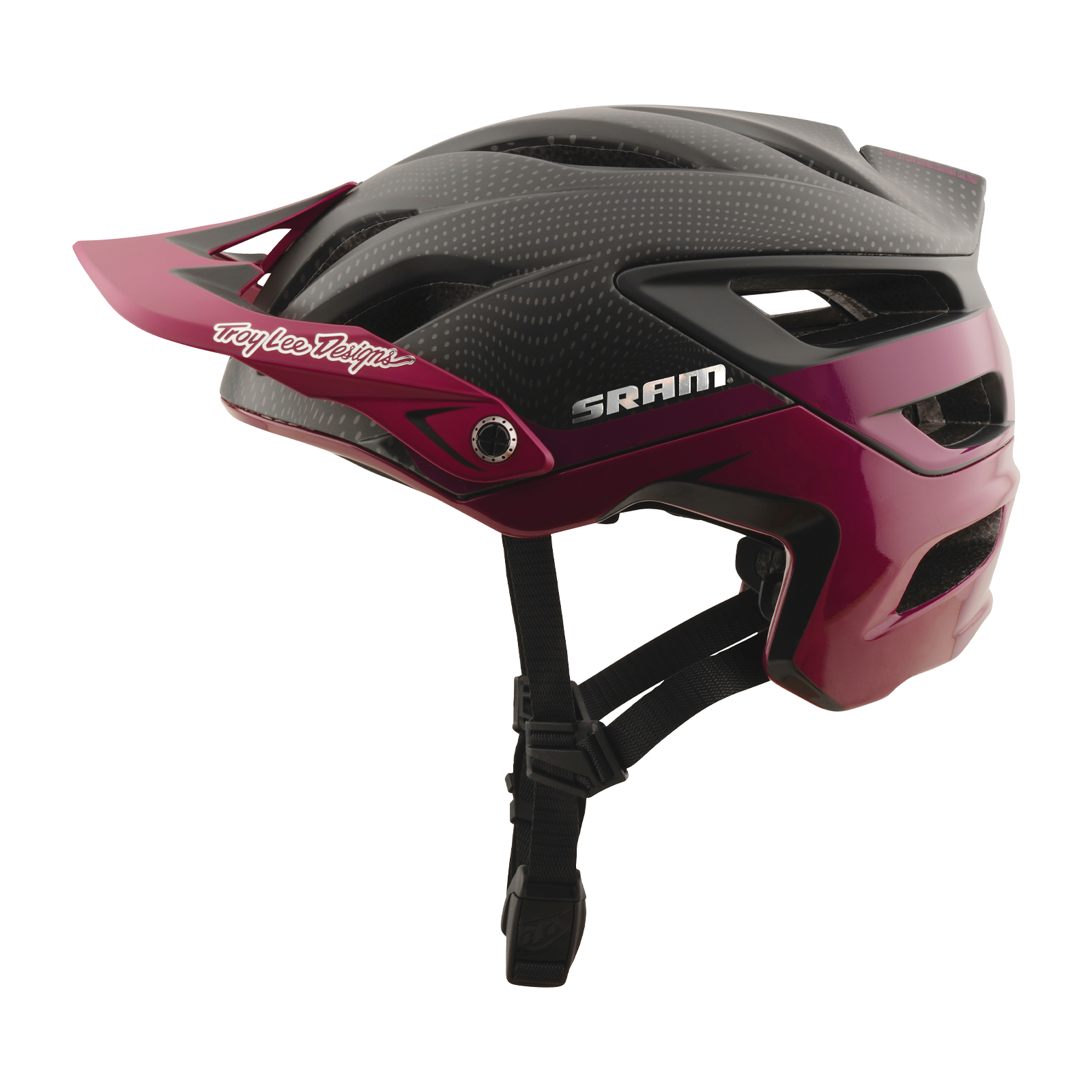 TLD A3 Helmet W/MIPS Troy Lee Designs X SRAM Radioscape Black / Berry