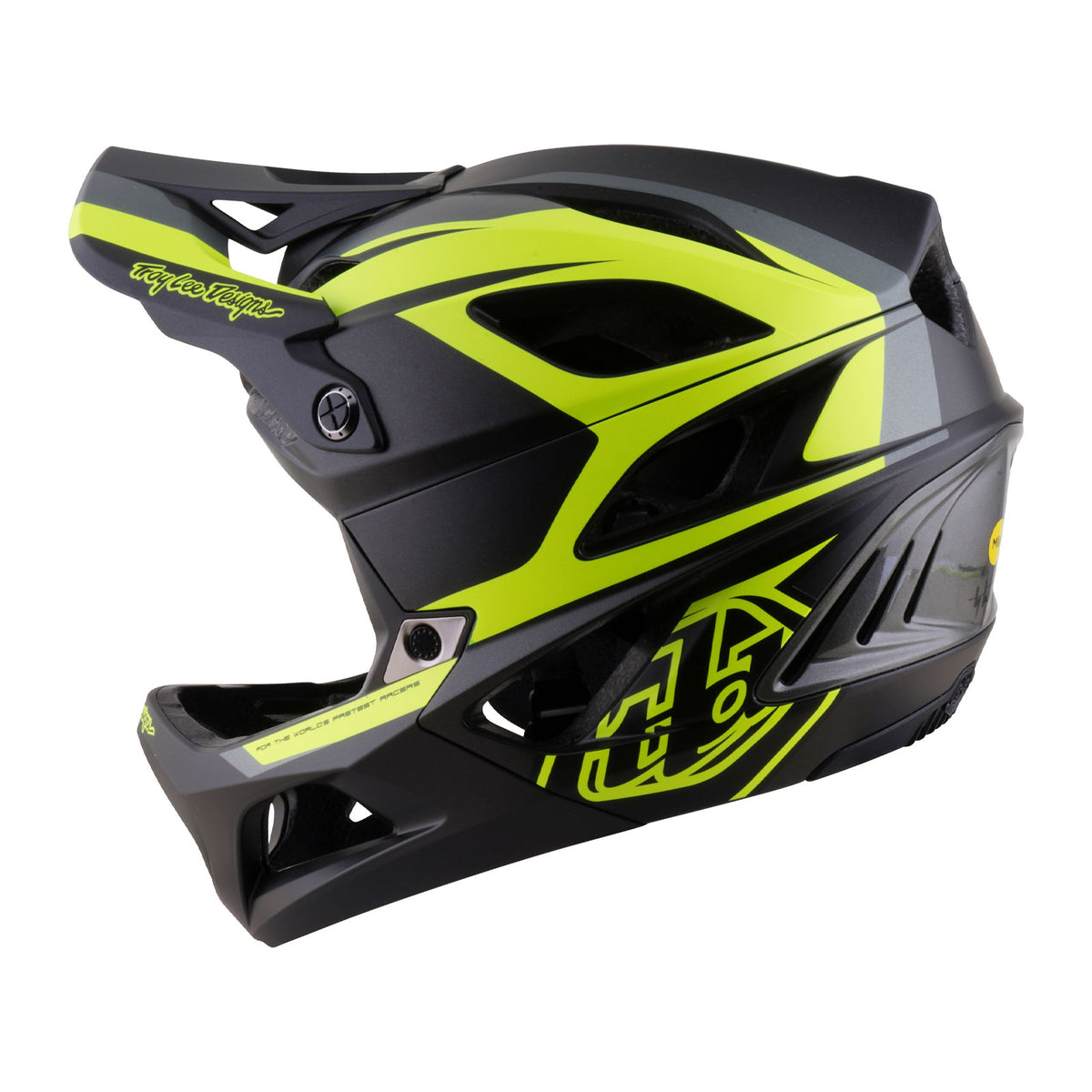 Stage 2 Helmet High Vz Charcoal / Flo Yellow