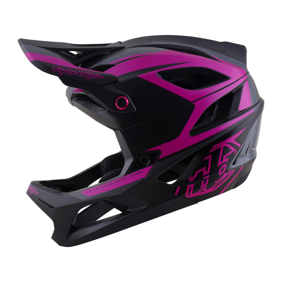 Casque Stage 2 High Vz Gris Foncé/Fuchsia Néon