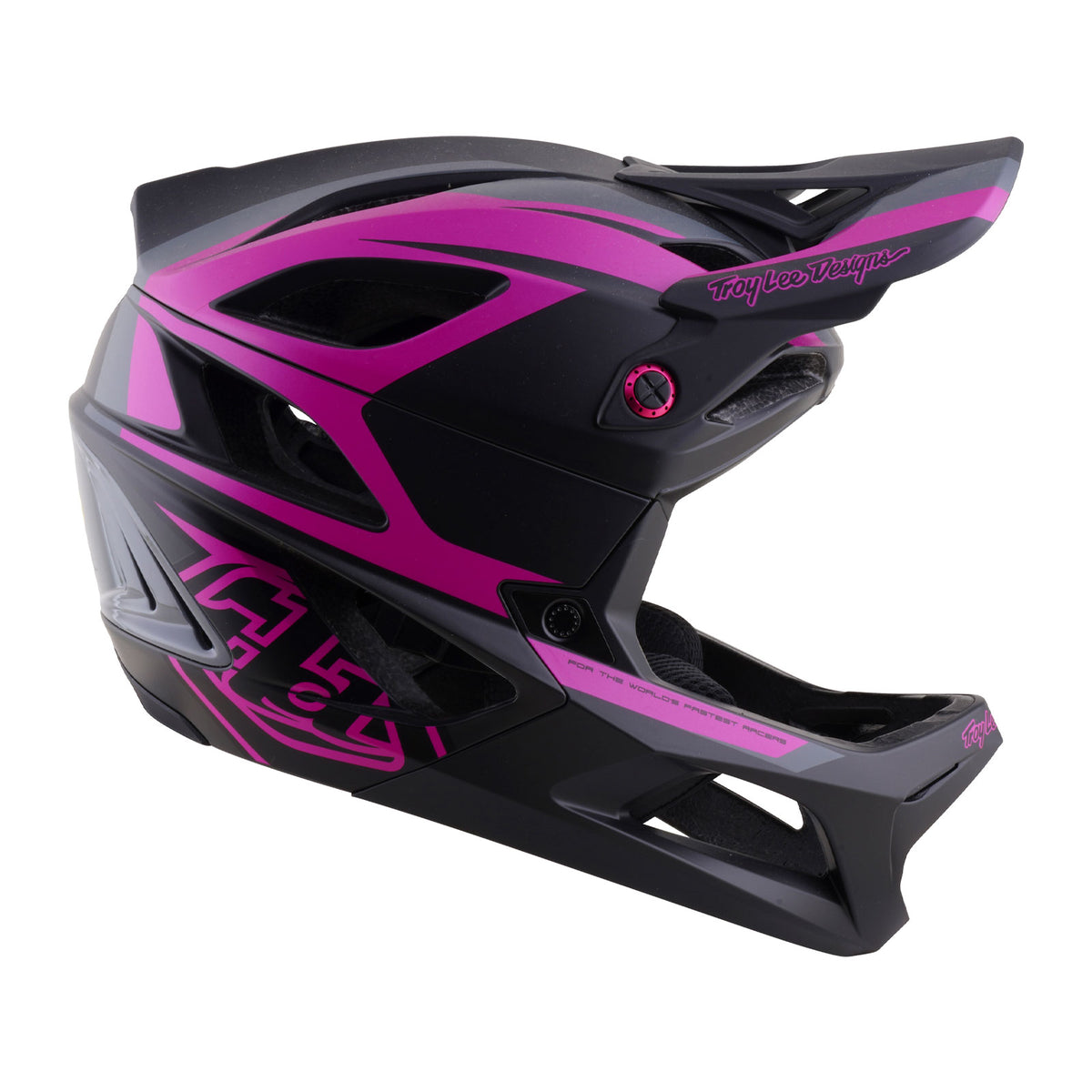 Casque Stage 2 High Vz Gris Foncé/Fuchsia Néon
