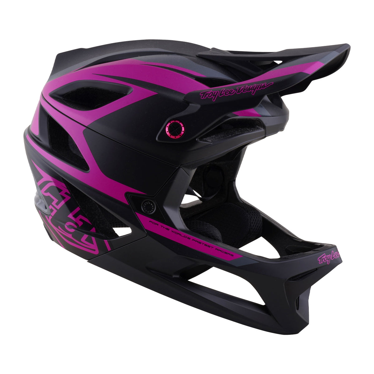 Casque Stage 2 High Vz Gris Foncé/Fuchsia Néon