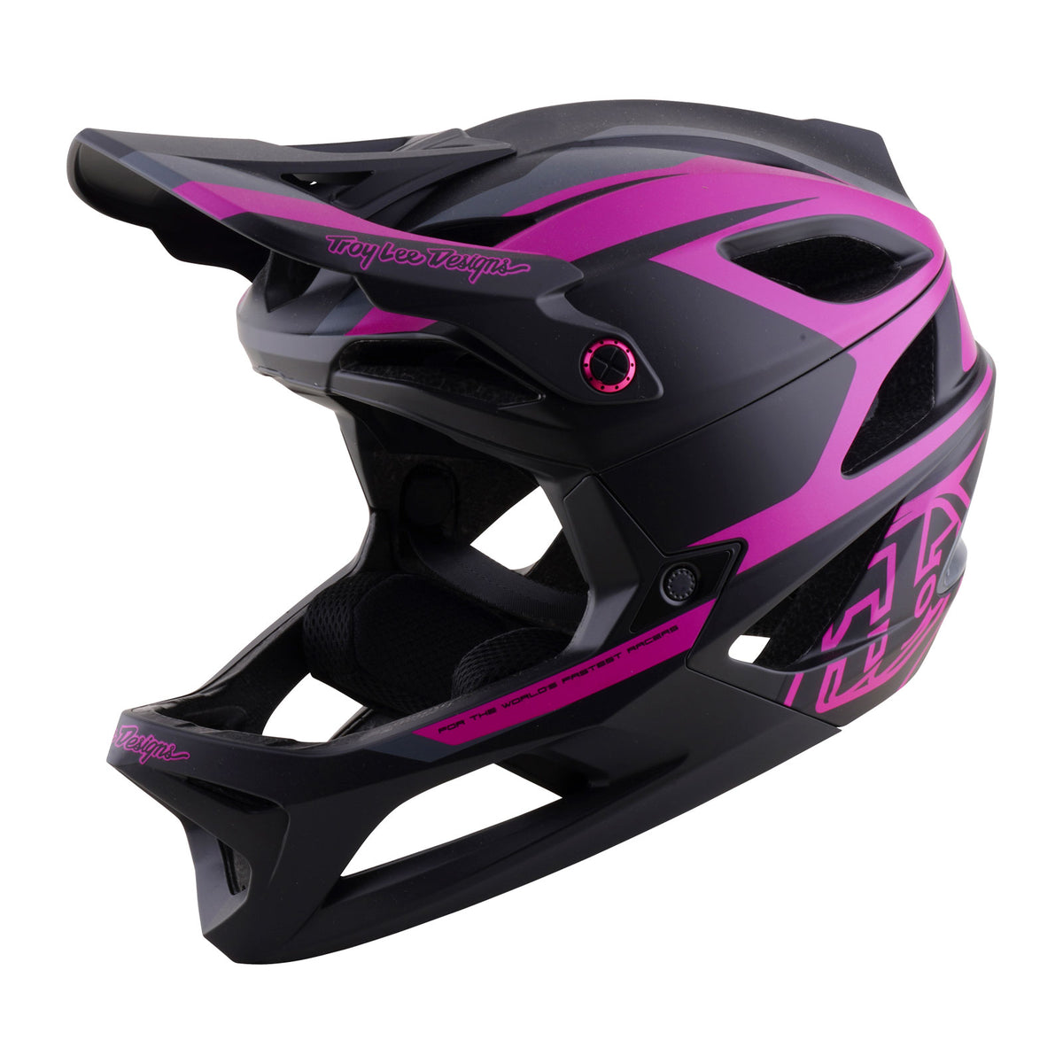 Casque Stage 2 High Vz Gris Foncé/Fuchsia Néon