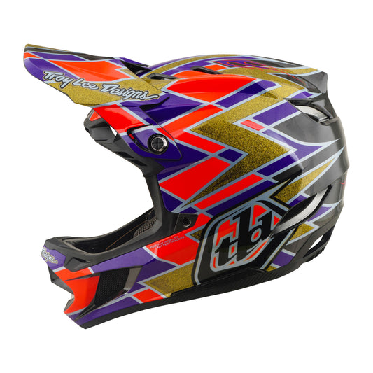 D4 <tc>Carbon</tc> Casque avec système MIPS violet fluo
