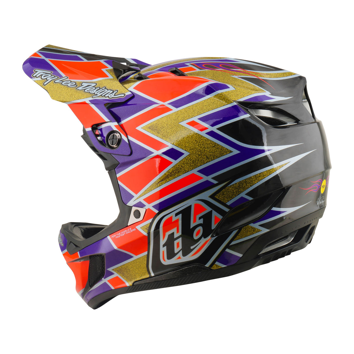 D4 <tc>Carbon</tc> Casque avec système MIPS violet fluo