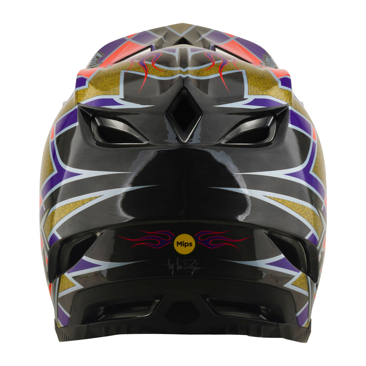 D4 <tc>Carbon</tc> Casque avec système MIPS violet fluo
