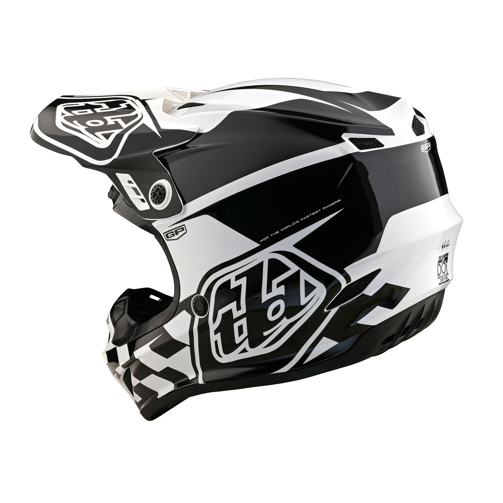 TLD GP Helmet No MIPS Check up White / Black