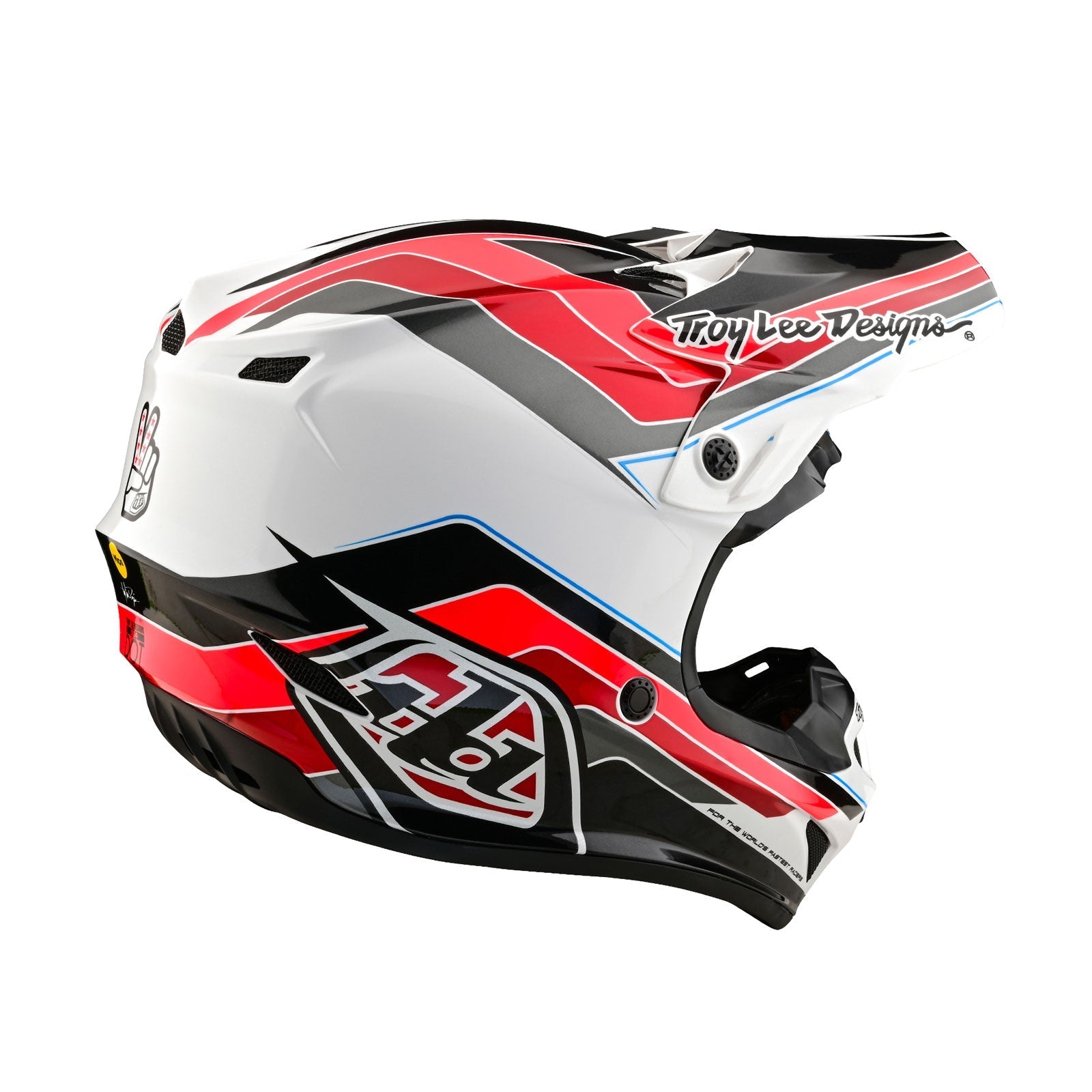 TLD SE4 Polyacrylite Helmet W/MIPS Block Charcoal / Red