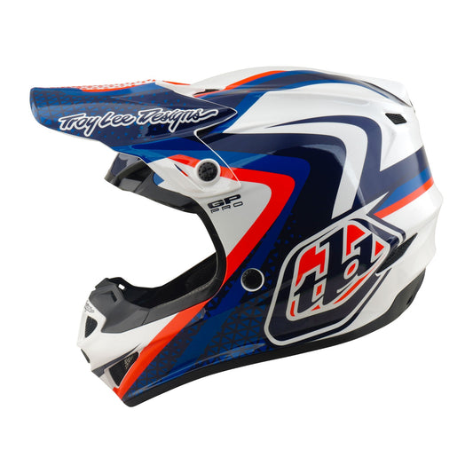 Casque GP Pro avec diapositives MIPS Blanc/Bleu