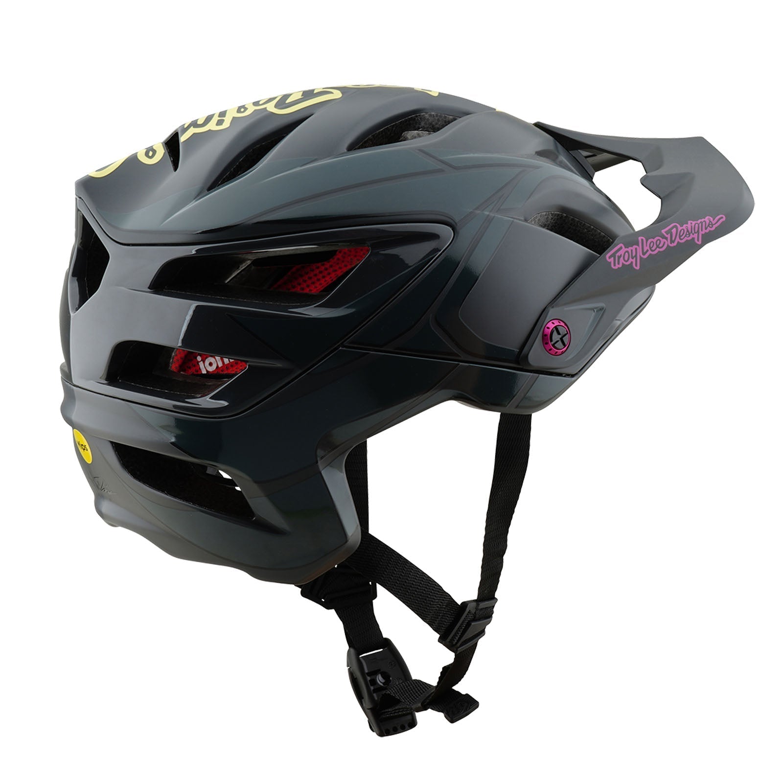 TLD A3 Helmet W/MIPS Ghostwing Charcoal
