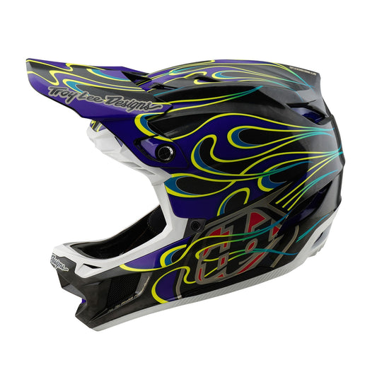 TLD D4 Carbon Helmet W/MIPS Torched Black / Purple