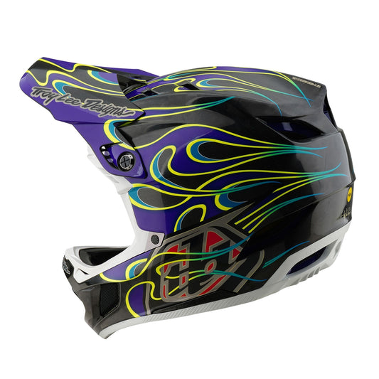 TLD D4 Carbon Helmet W/MIPS Torched Black / Purple
