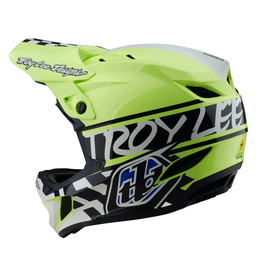 TLD D4 Polyacrylite Helmet W/MIPS Fifty-50 Navy / Glo Yellow