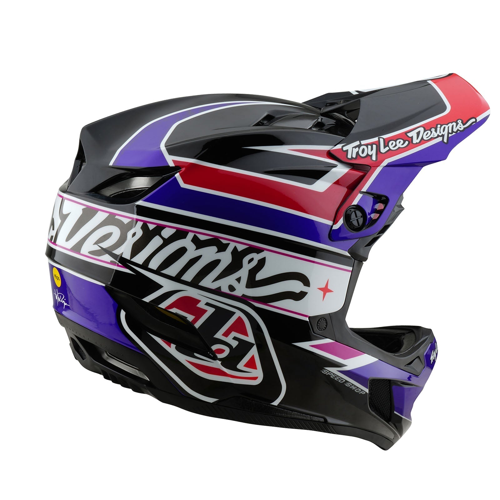 TLD D4 Polyacrylite Helmet W/MIPS Linear Black