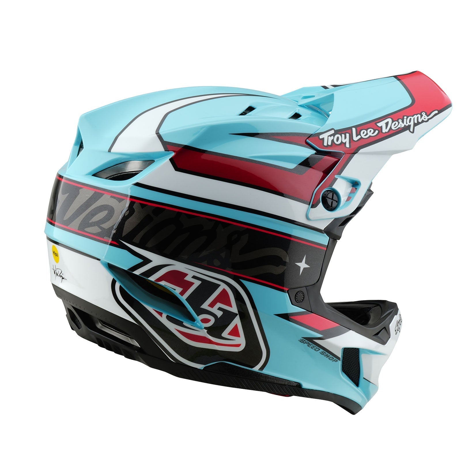 TLD D4 Polyacrylite Helmet W/MIPS Linear Blue