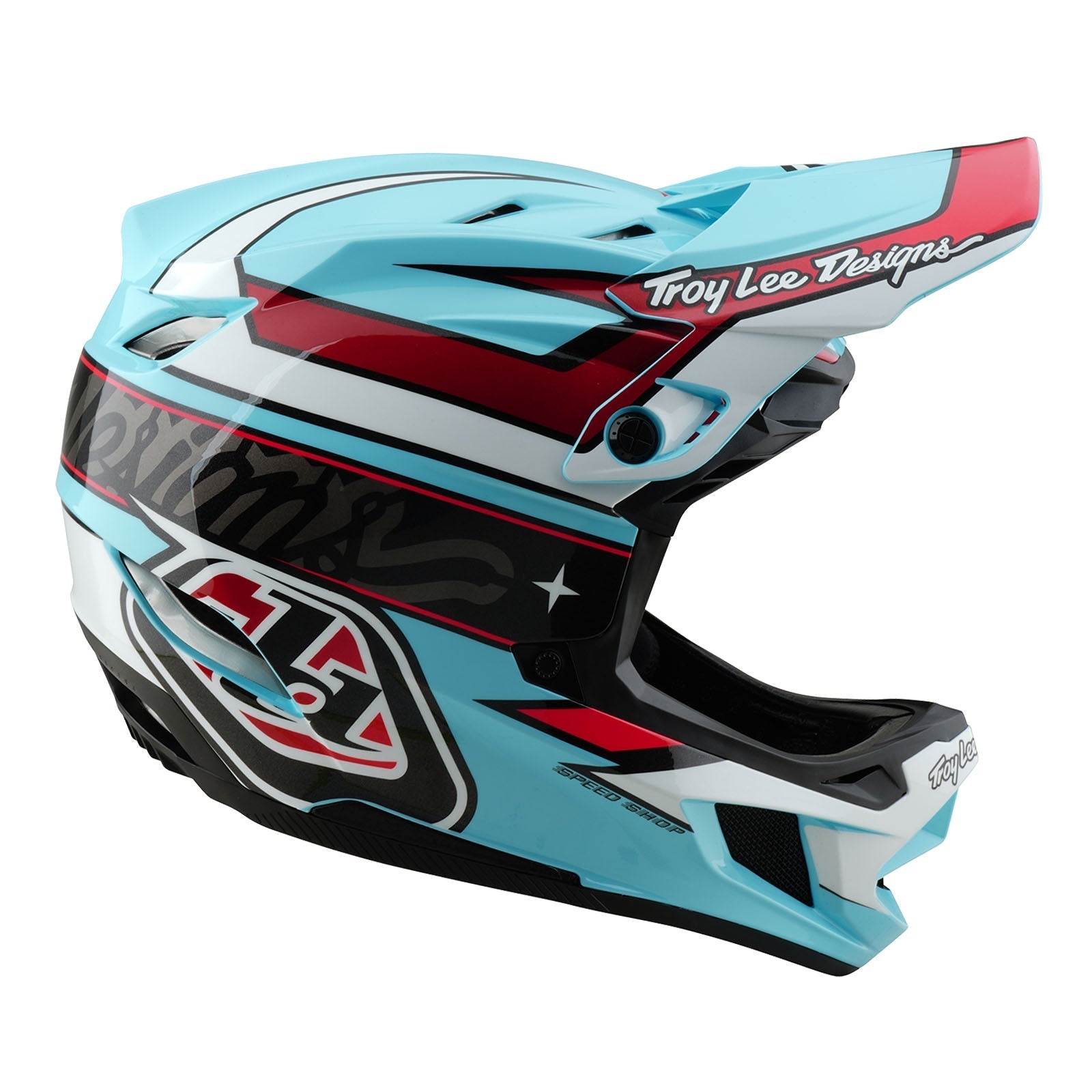 TLD D4 Polyacrylite Helmet W/MIPS Linear Blue