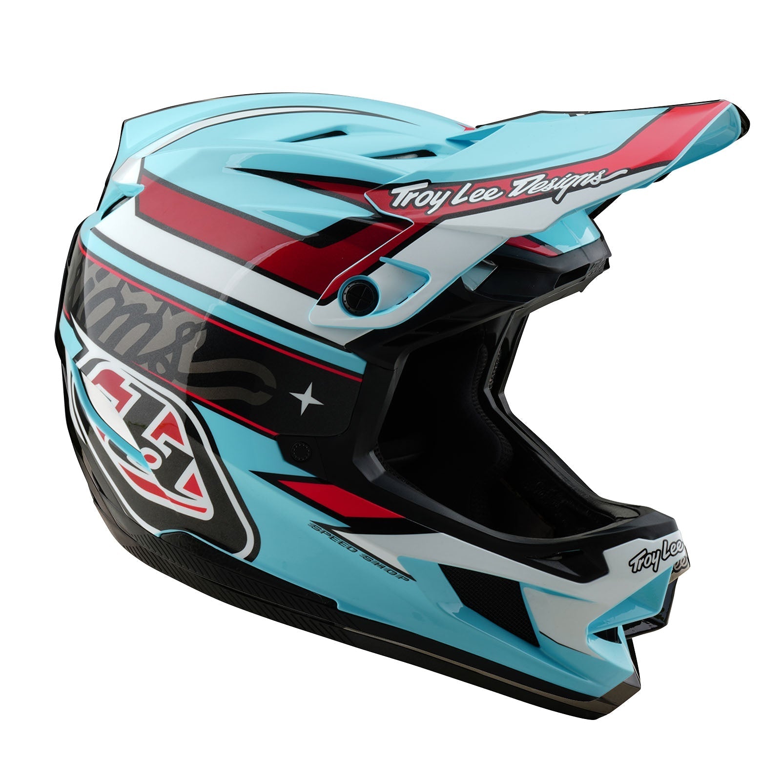 TLD D4 Polyacrylite Helmet W/MIPS Linear Blue