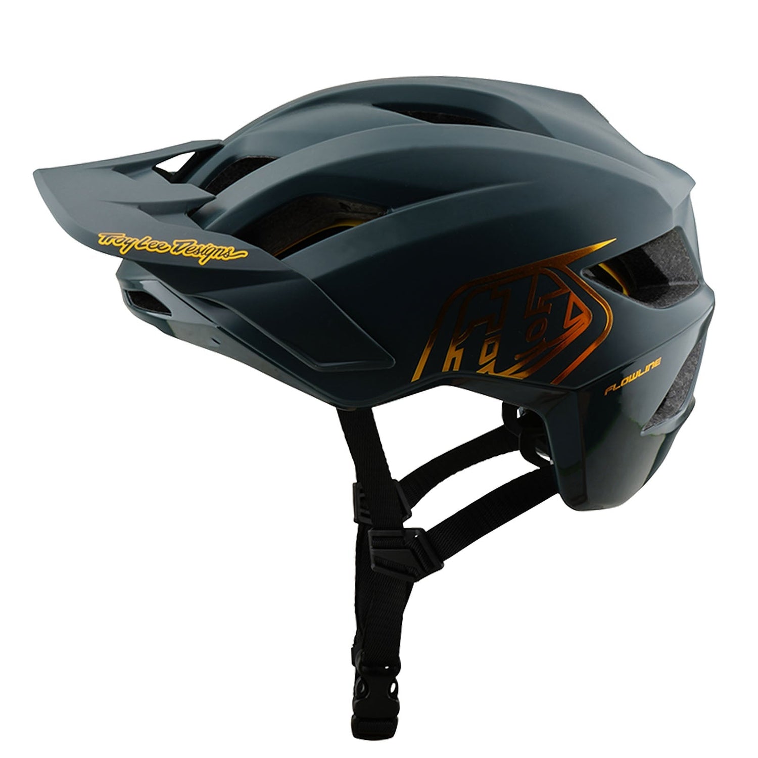 TLD Flowline Helmet W/MIPS Point Grey / Gold