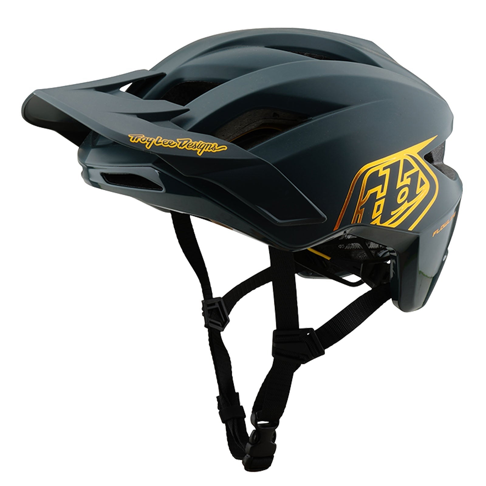 TLD Flowline Helmet W/MIPS Point Grey / Gold