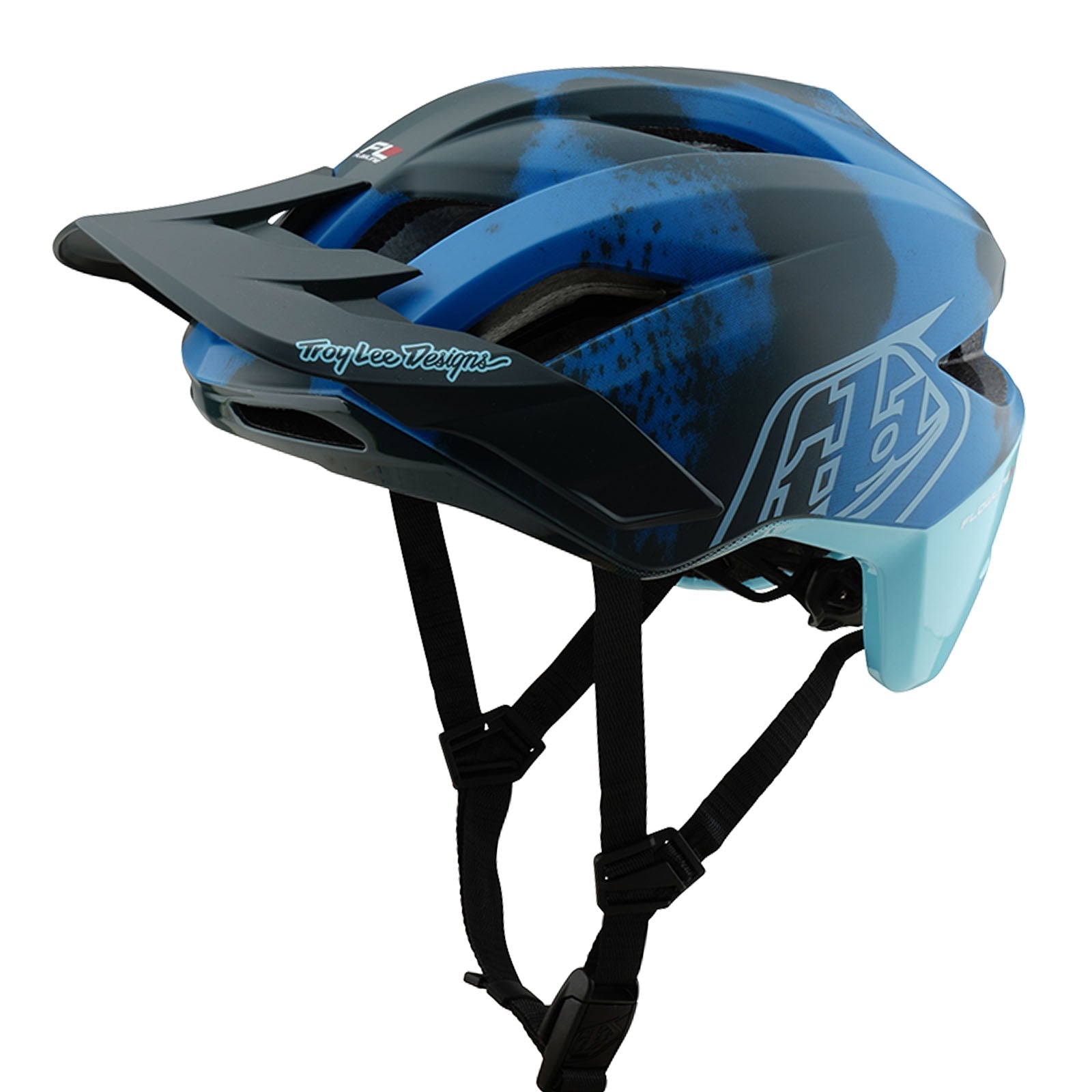 TLD Flowline SE Helmet W/MIPS Badge Camo Blue