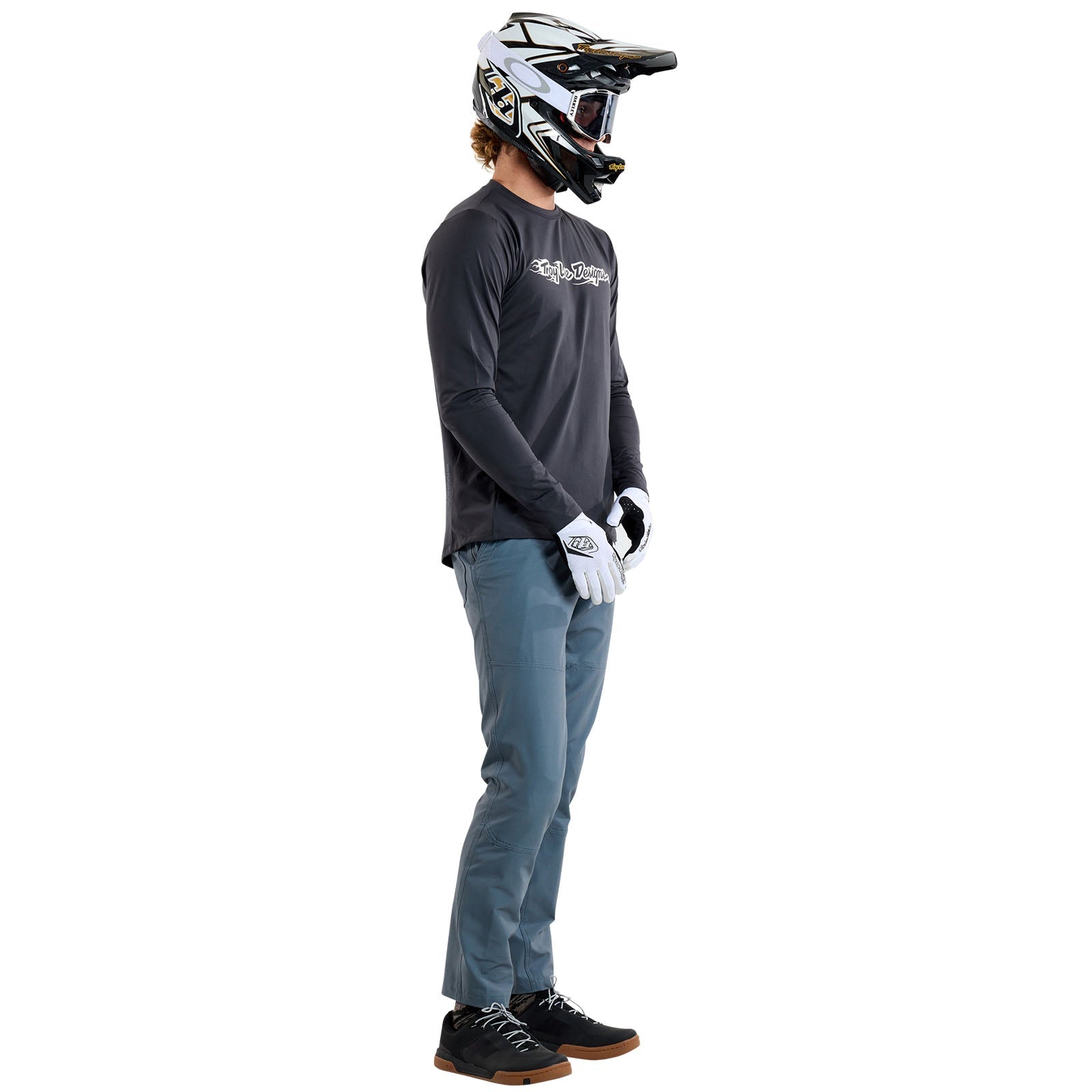 TLD Ruckus Long Sleeve Ride Tee Burn Out Carbon