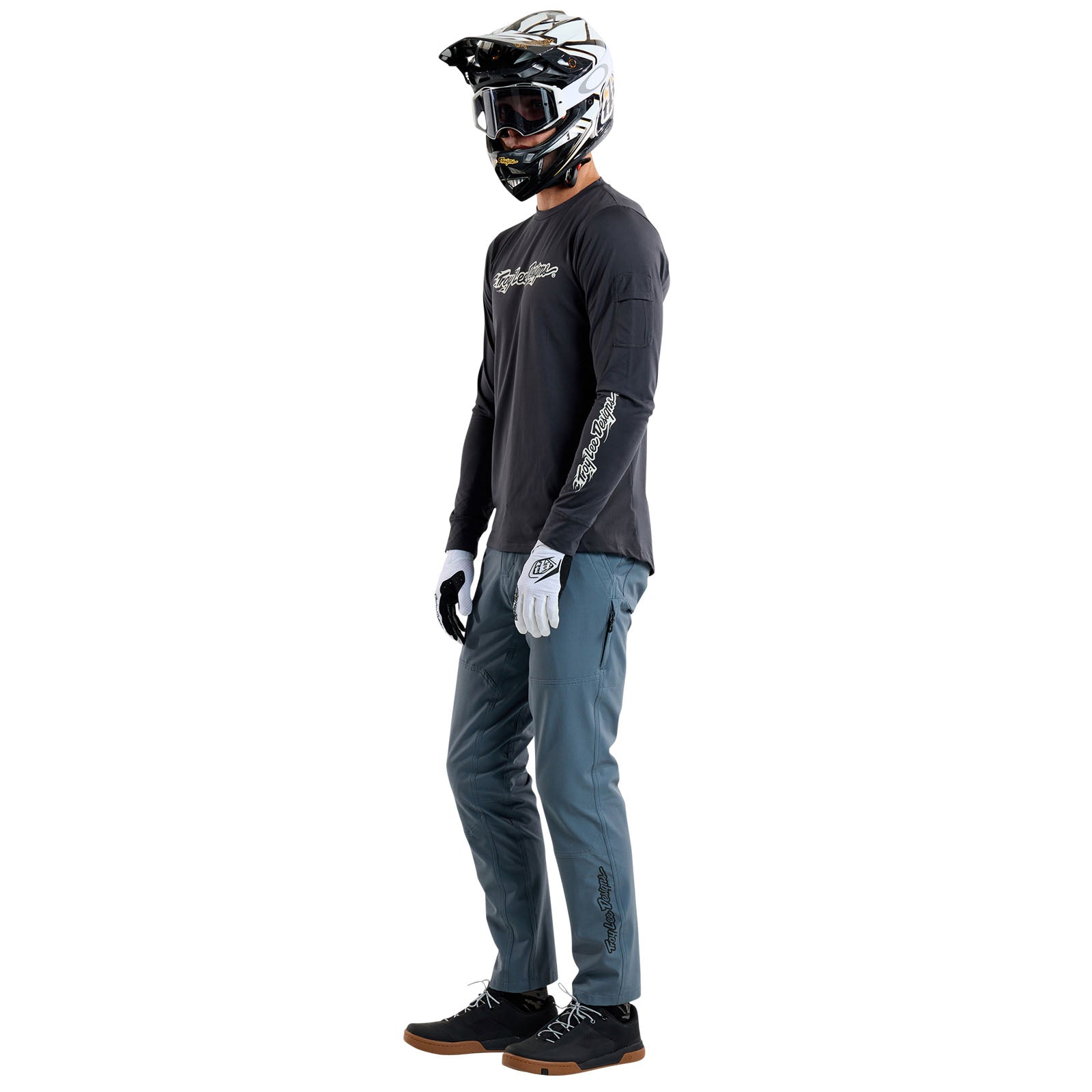TLD Ruckus Long Sleeve Ride Tee Burn Out Carbon