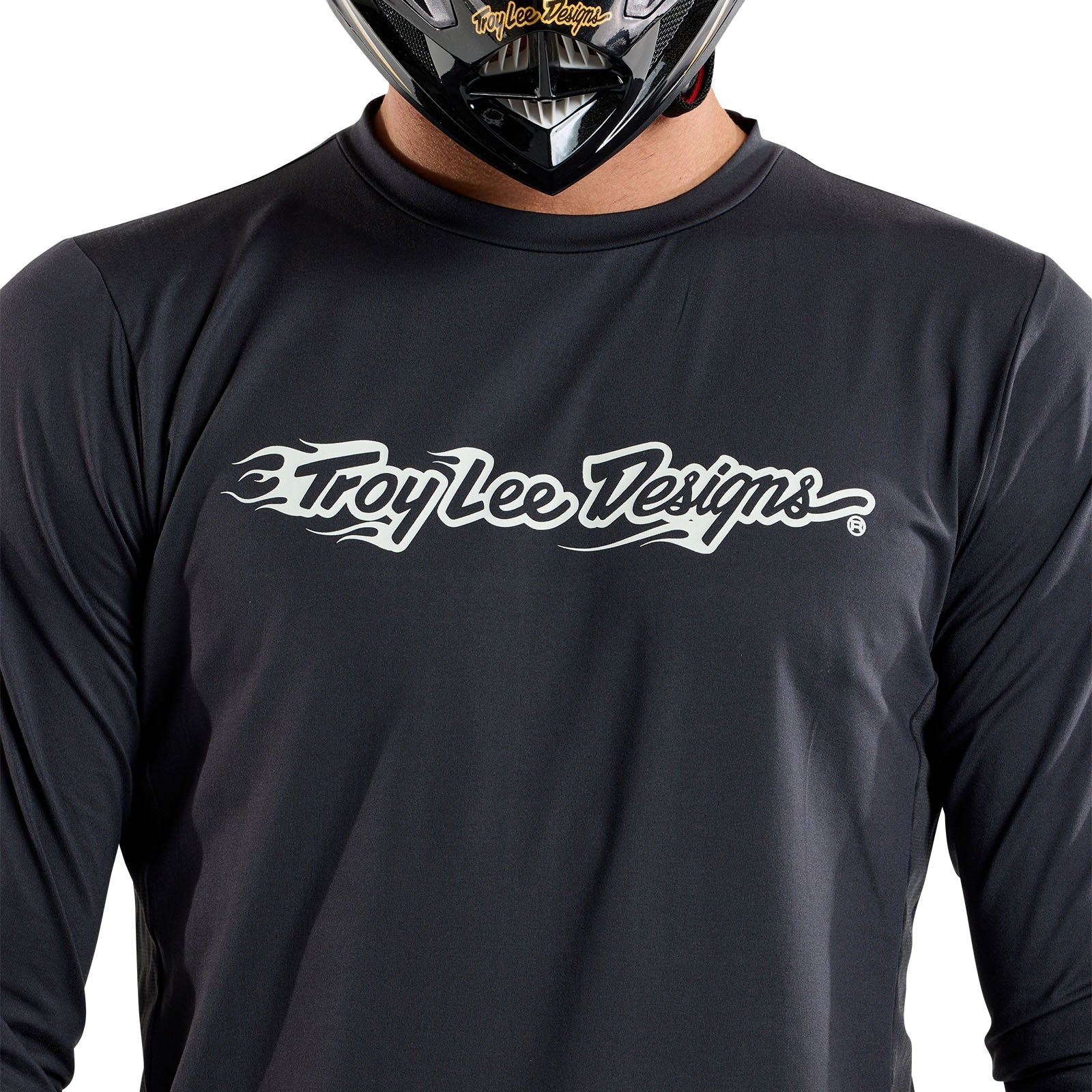 TLD Ruckus Long Sleeve Ride Tee Burn Out Carbon