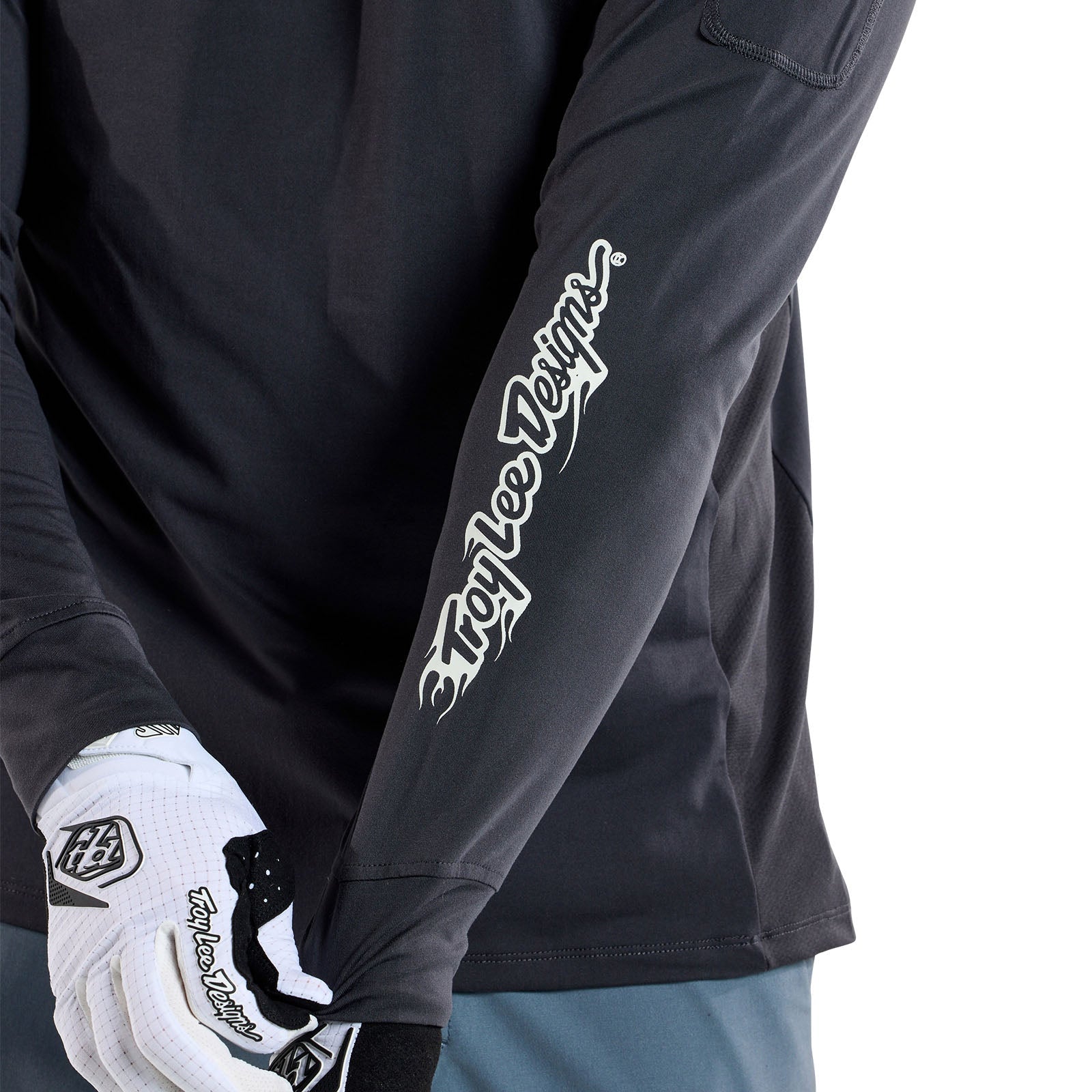 TLD Ruckus Long Sleeve Ride Tee Burn Out Carbon
