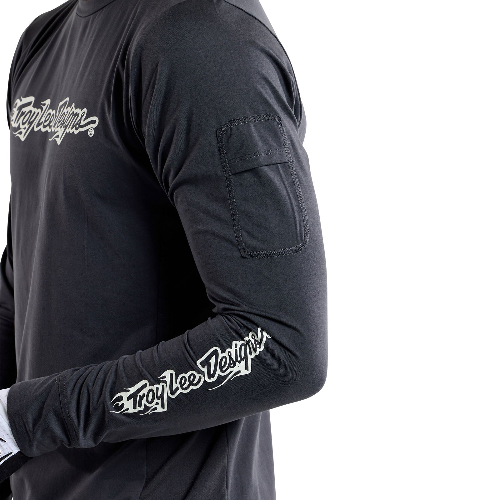 TLD Ruckus Long Sleeve Ride Tee Burn Out Carbon