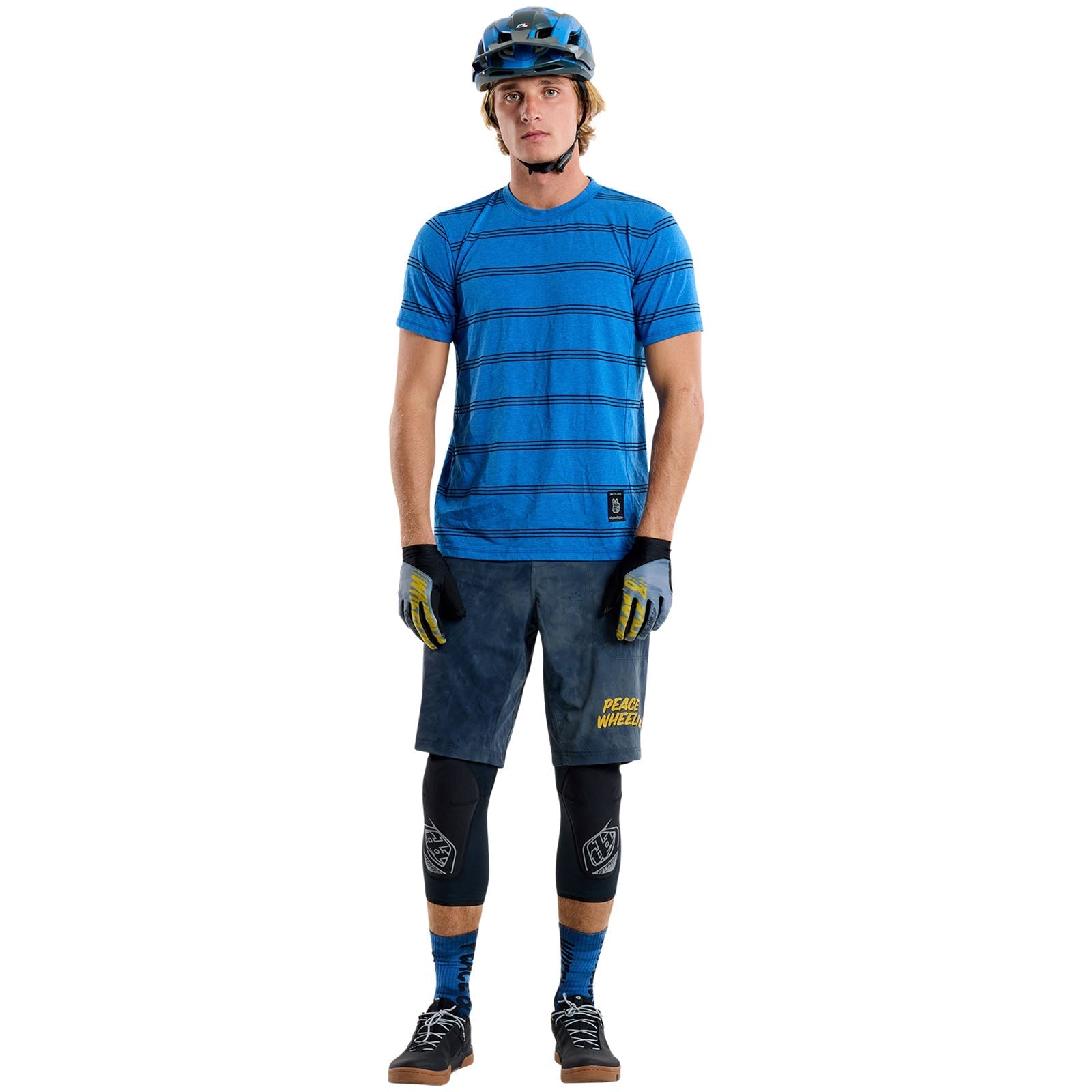 TLD Skyline Short Sleeve Ride Tee Washed Out Cobalt