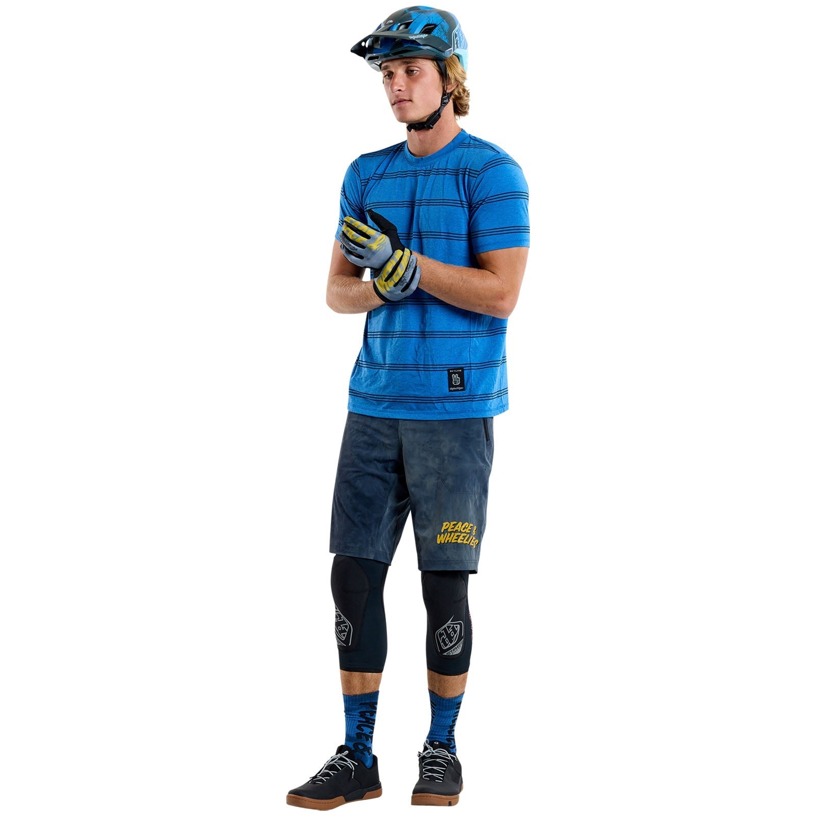 TLD Skyline Short Sleeve Ride Tee Washed Out Cobalt