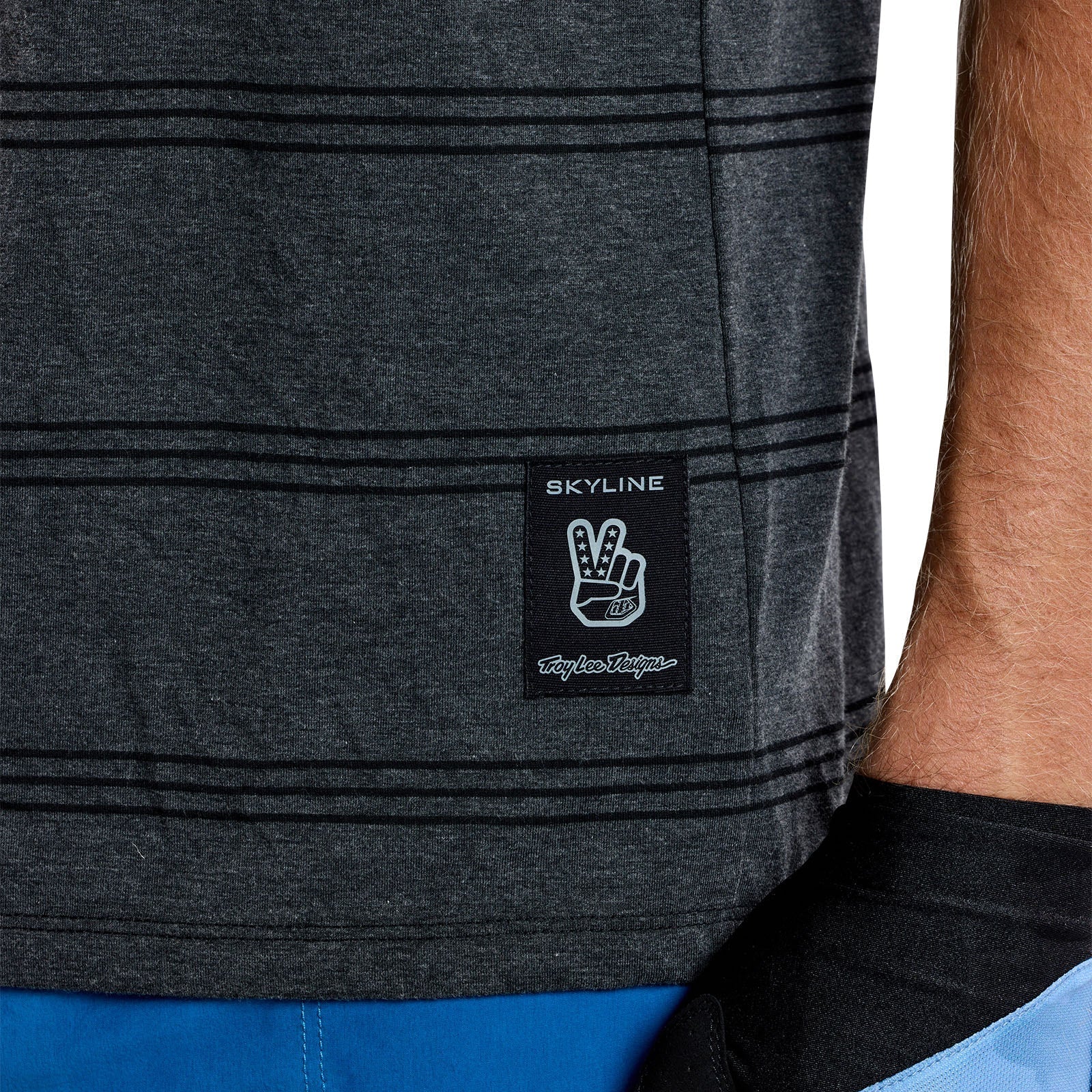 TLD Skyline Short Sleeve Ride Tee Washed Out Dark Cloud