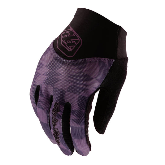 TLD Womens Ace 2.0 Glove Twisted Checkers Deep Purple