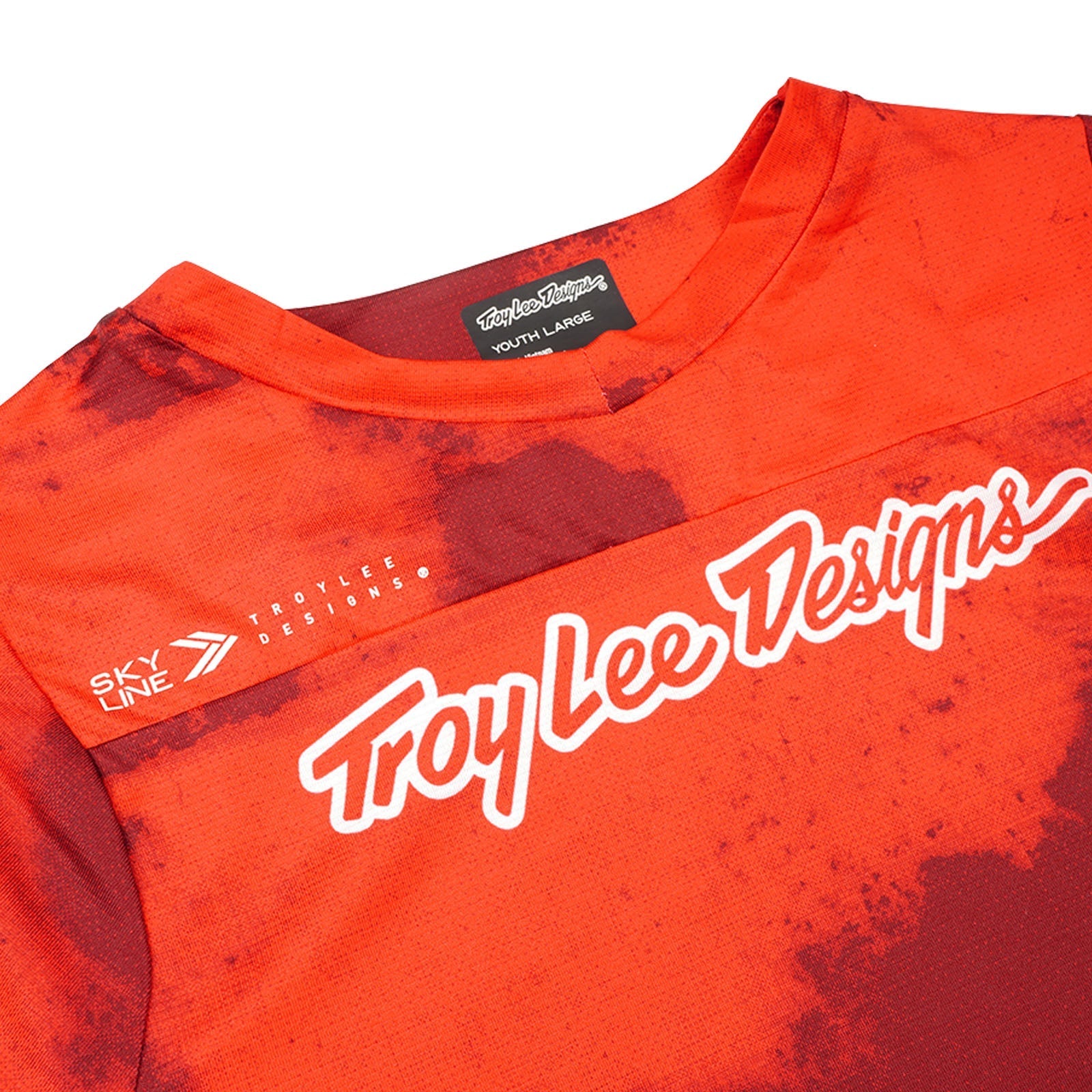 TLD Youth Skyline SS Jersey Flared Fiery Red