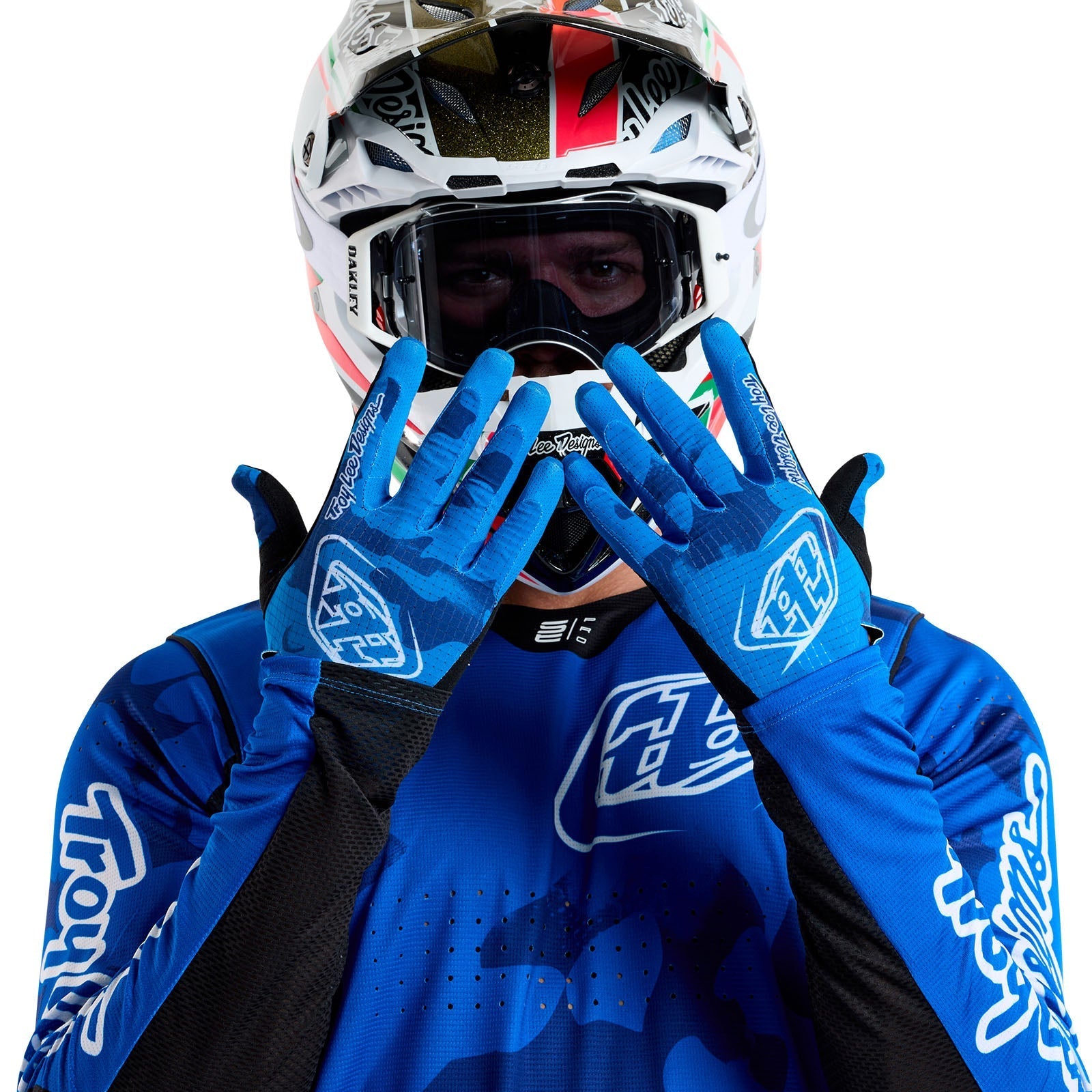 TLD Air Glove Blotted Bright Blue