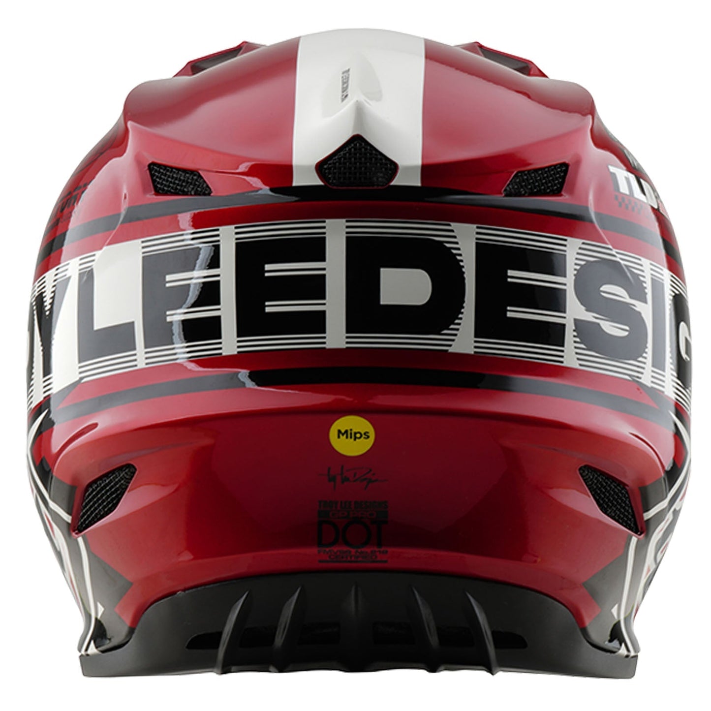TLD Youth GP Pro Helmet W/MIPS Fifty-50 White / Red
