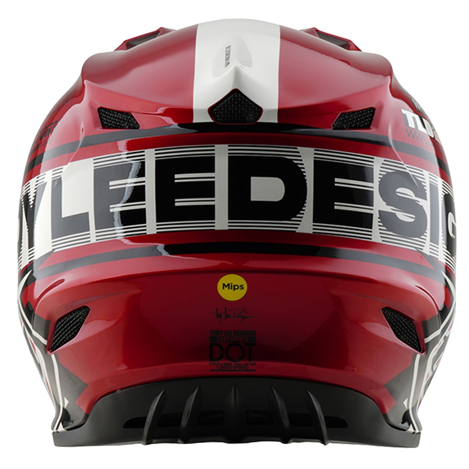 TLD Youth GP Pro Helmet W/MIPS Fifty-50 White / Red